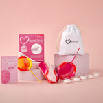 Menstruationstasse aus med. Silikon – Set mit zwei Größen